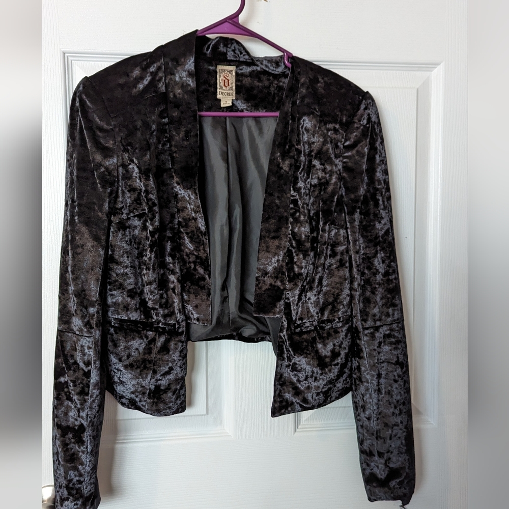 Crushed velvet jacket
